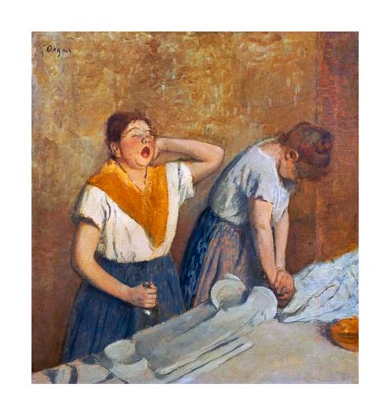 Edgar Degas Fine Art Open Edition Gicl&eacute;e:"The Laundry Workers Ironing"