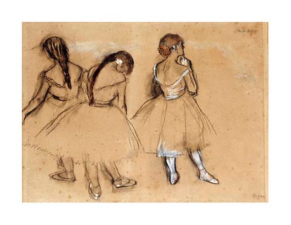 Edgar Degas Fine Art Open Edition Gicl&eacute;e:"Three Dancers"