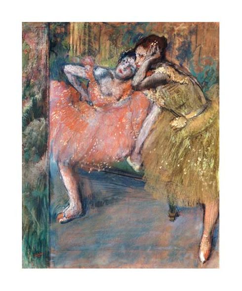 Edgar Degas Fine Art Open Edition Gicl&eacute;e:"Two Dancers by a Hearth"