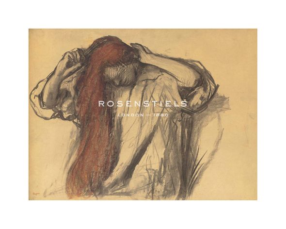 Edgar Degas Hand Numbered Limited Edition Print on Paper :"Femme se Coiffant"
