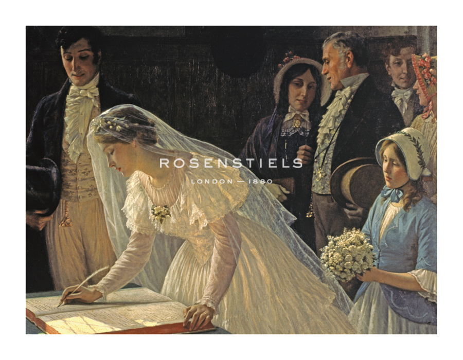 Edmund Blair Leighton Hand Numbered Limited Edition Print on Paper :"Signing The Register"
