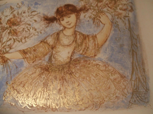 Edna Hibel Limited Edition Print: "Jennifer Mary Taking a Bow at the Bolshoi" Edna Hibel Limited Edition Print: "Jennifer Mary Taking a Bow at the Bolshoi"