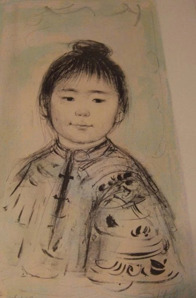 Edna Hibel Limited Edition Print: "Nina"