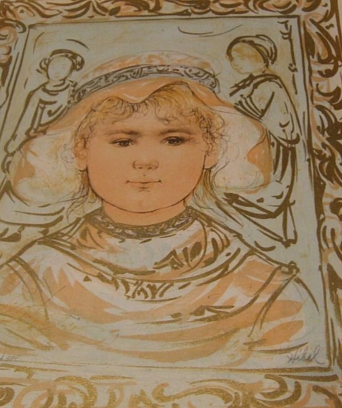 Edna Hibel Lithograph: "Martha"