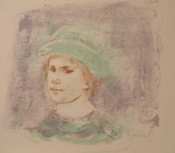 Edna Hibel Offset Lithograph Print: "Alberto"