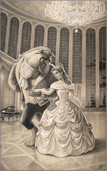 Edson Campos Hand Signed and Numbered Limited Edition Giclee on Paper:"A Dance with Beauty"