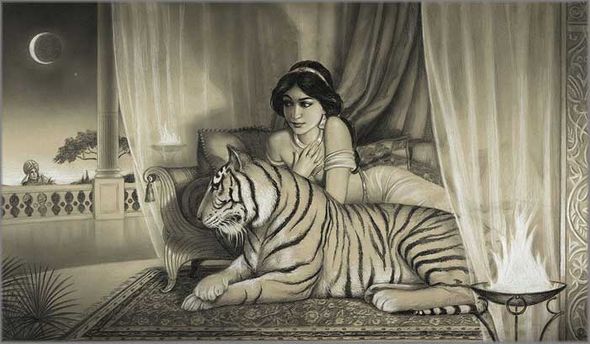 Edson Campos Hand Signed and Numbered Limited Edition Giclee on Paper:"Desert Princess"