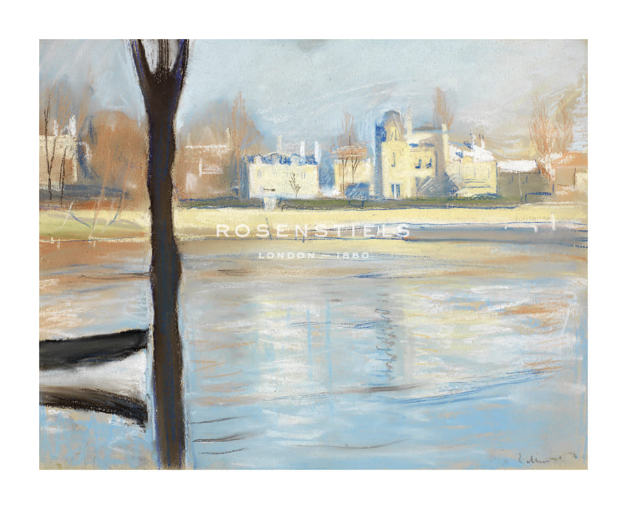 Edvard Munch Hand Numbered Limited Edition Print on Paper :"Seinen ved Saint-Cloud, 1890"