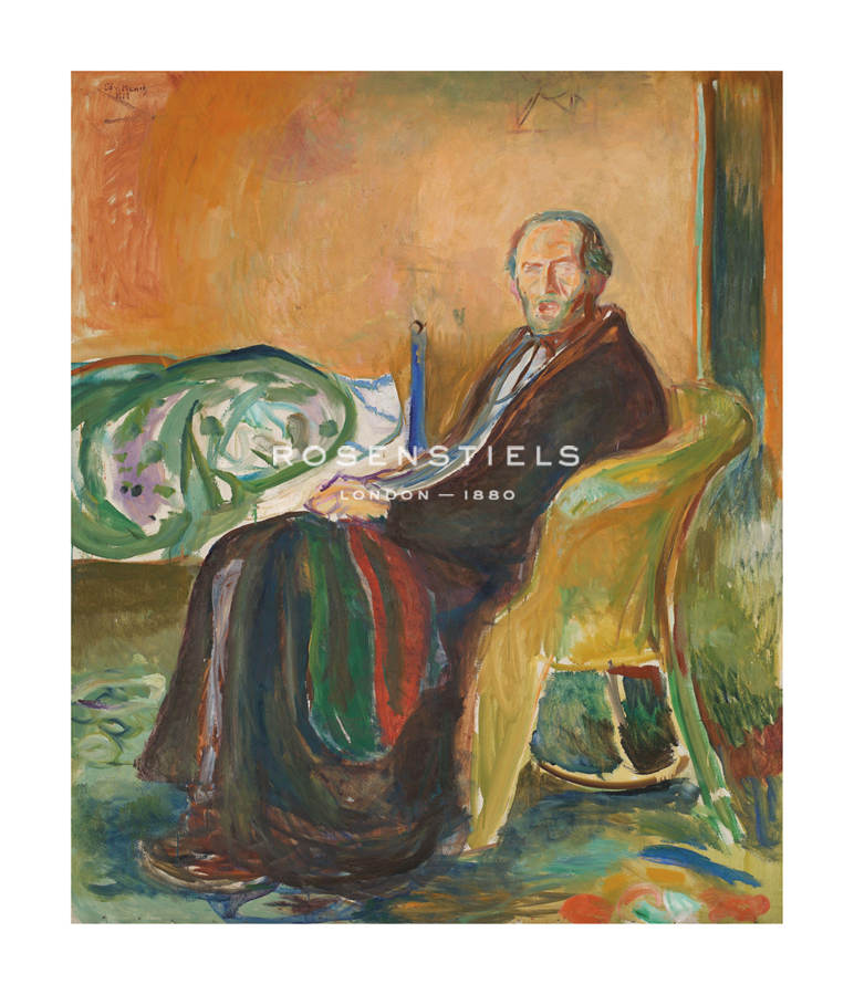 Edvard Munch Hand Numbered Limited Edition Print on Paper :"Self Portrait With The Spanish Flu"