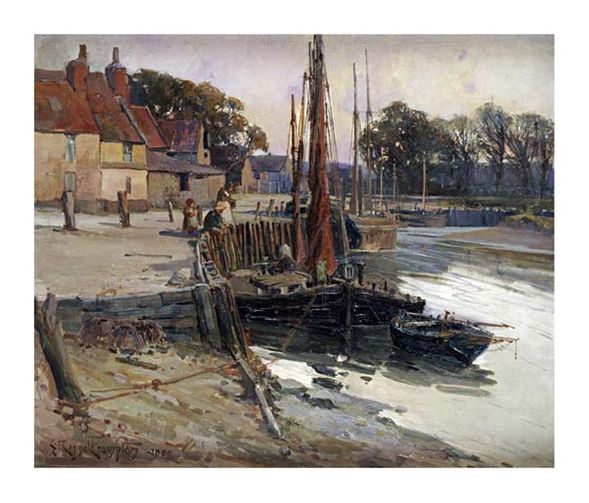 Edward Reginald Frampton Fine Art Open Edition Gicl&eacute;e:"A Cornish Fishing Village"