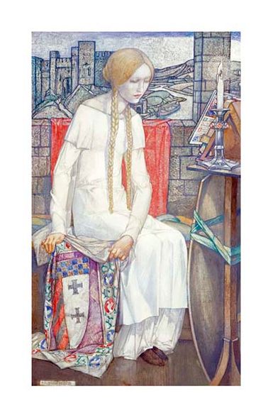 Edward Reginald Frampton Fine Art Open Edition Giclée:"Elaine"
