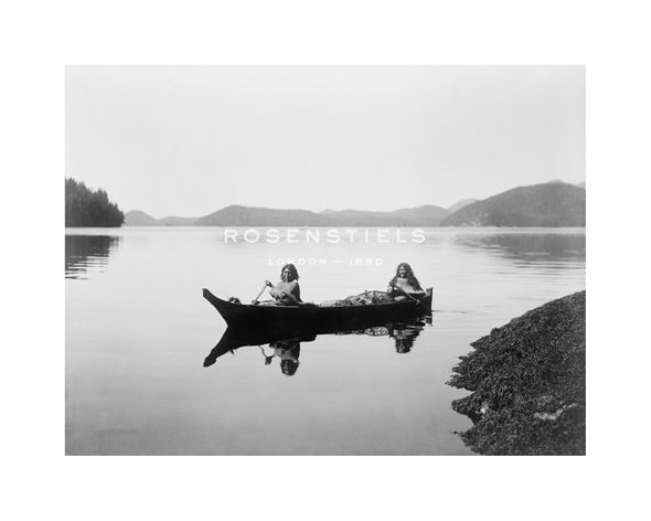 Edward Sheriff Curtis Hand Numbered Limited Edition Print on Paper :"Canoeing on Clayquot Sound"