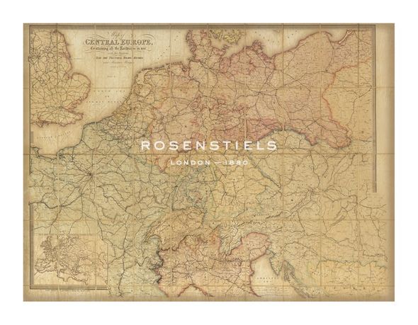 Edward Stanford Hand Numbered Limited Edition Print on Paper :"Central Europe"