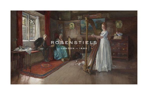 Edwin Austin Abbey Hand Numbered Limited Edition Print on Paper :"An Old Song"