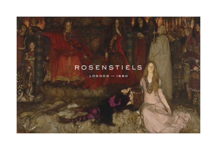 Edwin Austin Abbey Hand Numbered Limited Edition Print on Paper :"The Play Scene in Hamlet, Act III, Scene II"
