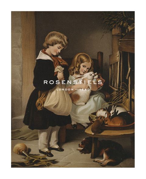 Edwin Landseer Hand Numbered Limited Edition Print on Paper :"Children With Rabbit"