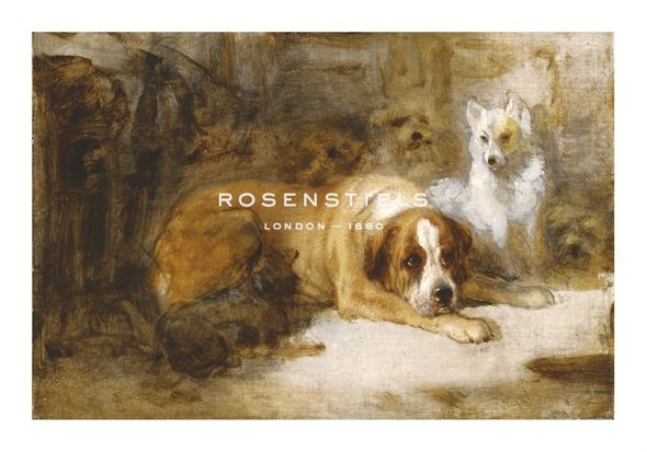 Edwin Landseer Hand Numbered Limited Edition Print on Paper :"Study Of Dogs"