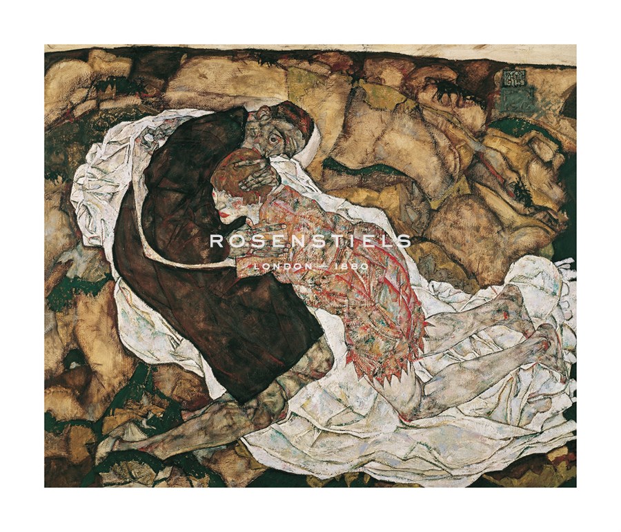 Egon Schiele Hand Numbered Limited Edition Print on Paper :"Death and the Maiden, 1915"