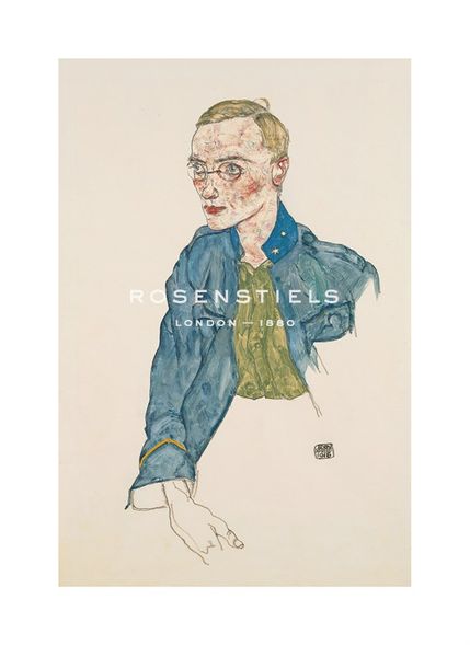 Egon Schiele Hand Numbered Limited Edition Print on Paper :"One-Year Volunteer Private, 1916"
