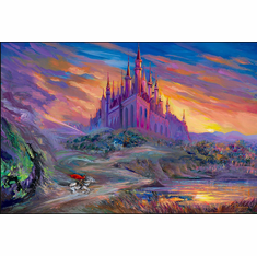 Elena Penkova Signed Disney Ltd Ed Gallery Wrap Canvas:"Journey to the Sleeping Princess"