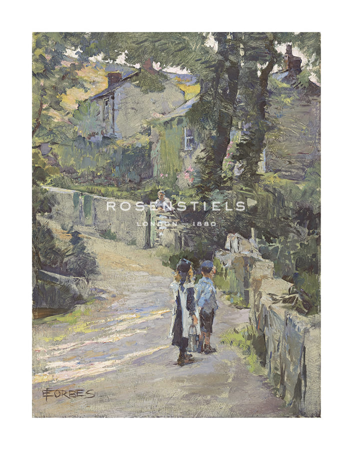 Elizabeth Adela Forbes Hand Numbered Limited Edition Print on Paper :"Off To School"