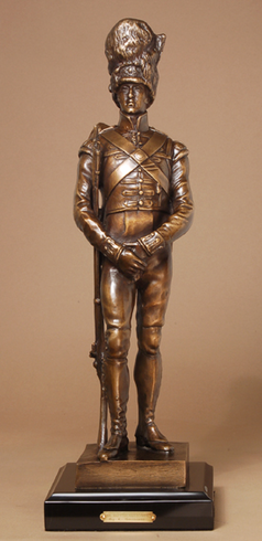Emile Guillemin Handcrafted Solid Bronze Sculpture:"The British Grenadier"