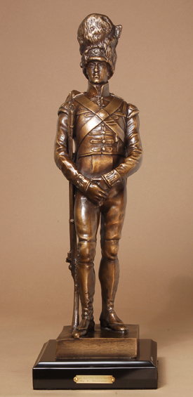 Emile Guillemin Handcrafted Solid Bronze Sculpture:"The British Grenadier"