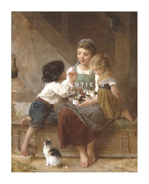 Emile Munier Hand Numbered Limited Edition Print on Paper :"Tender Years"