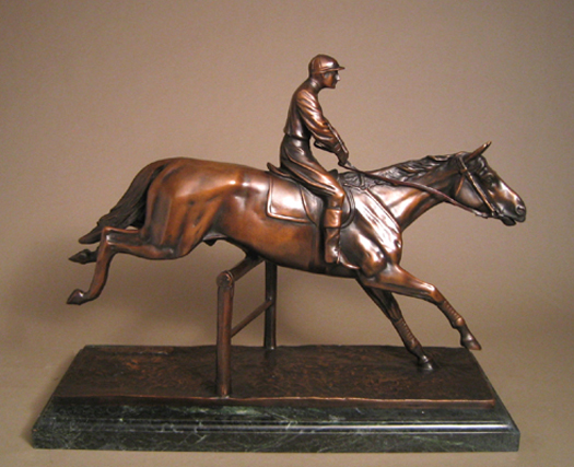 Emmanuel Fremiet Handcrafted Solid Bronze Sculpture:"Steeplechase"