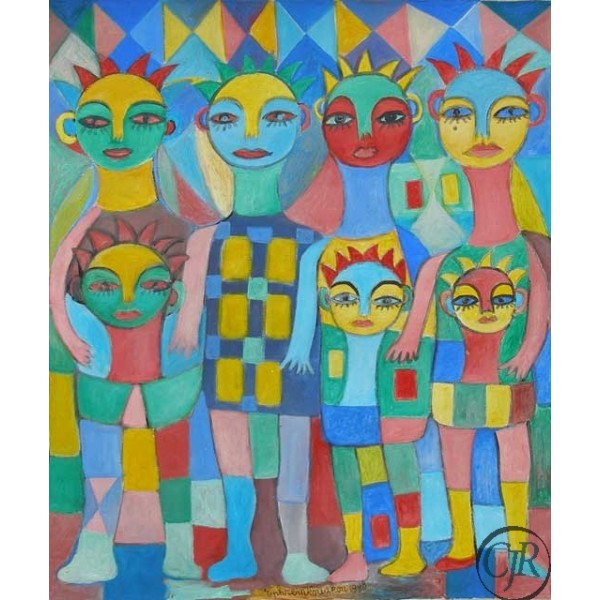 Ephrem Kouakou Acrylic on Canvas:"Original 5"