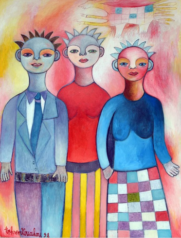 Ephrem Kouakou Acrylic on Canvas:"Spirits" Ephrem Kouakou Acrylic on Canvas:"Spirits"