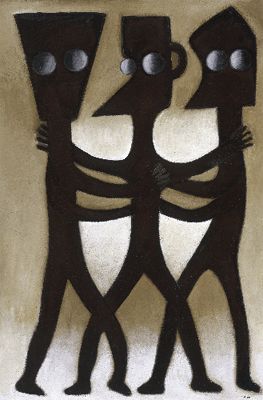 Ephrem Kouakou Limited Edition Signed Giclee on Paper:"Untitled IV"