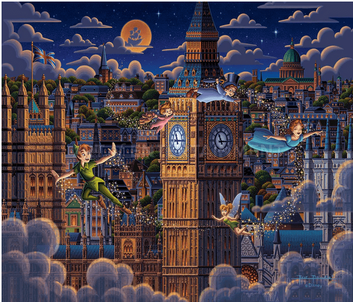 Eric Dowdle Artist Signed Limited Edition Giclee Print:"Peter Pan Learning to Fly"