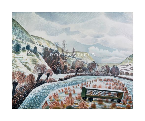 Eric Ravilious Hand Numbered Limited Edition Print on Paper :"New Year Snow, 1938"