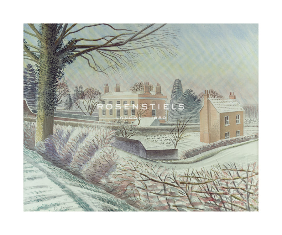 Eric Ravilious Hand Numbered Limited Edition Print on Paper :"Vicarage in the Snow"