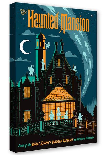 Eric Tan Disney Limited Edition Gallery Wrap Canvas Giclee:"Magic Kingdom's Haunted Mansion"