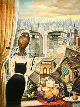 Erik Freyman Limited Edition Giclee on Paper:"Les Toits de Paris"