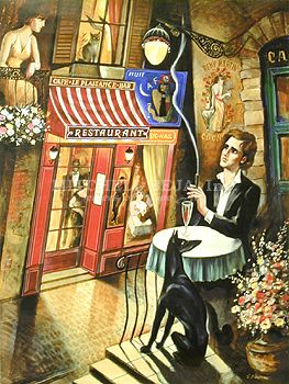 Erik Freyman Limited Edition Giclee on Paper:"Paris la Nuit"