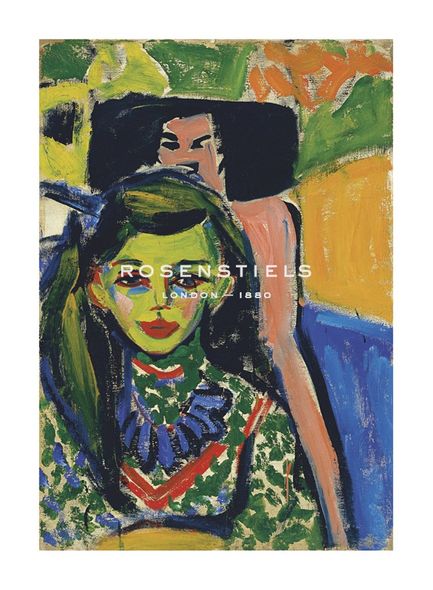 Ernst Ludwig Kirchner Hand Numbered Limited Edition Print on Paper :"Fränzi in front of a Carved Chair, 1910"