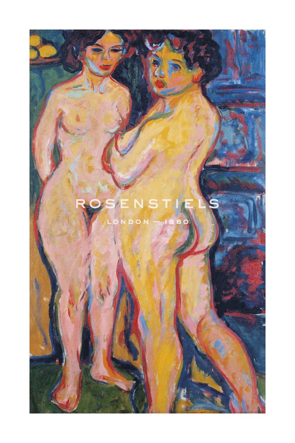 Ernst Ludwig Kirchner Hand Numbered Limited Edition Print on Paper :"Nudes Standing by a Stove, 1908"