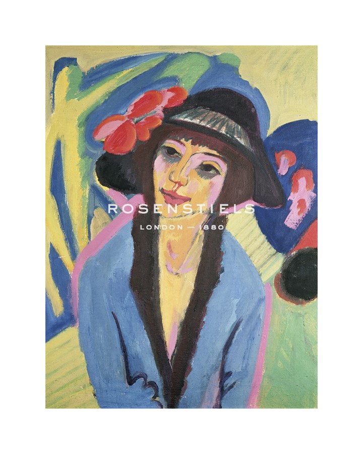 Ernst Ludwig Kirchner Hand Numbered Limited Edition Print on Paper :"Portrait of Gerda, 1914"