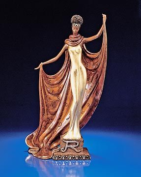 Ert&eacute; Limited Edition Bronze Sculpture: "Alphabet Lady, Knowledge"