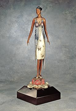 Ert&eacute; Limited Edition Bronze Sculpture: "Butterfly Lady, Grace"
