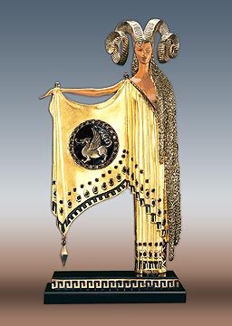 Ert&eacute; Limited Edition Bronze Sculpture:"Golden Fleece, Strength"