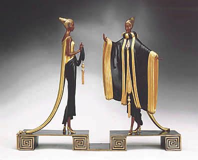 Ert&eacute; Limited Edition Bronze Sculpture:"Ready for the Ball"