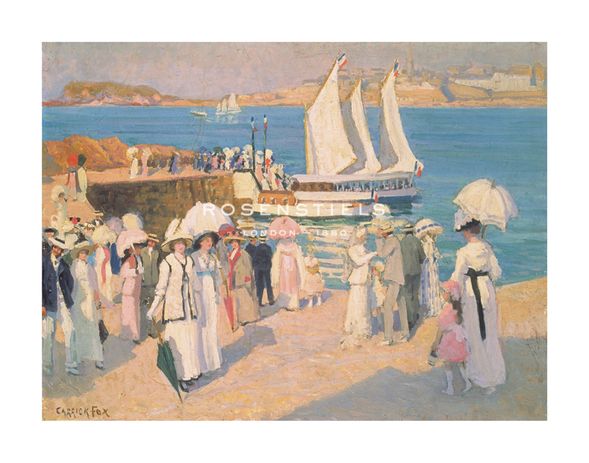 Ethel Carrick Fox Hand Numbered Limited Edition Print on Paper :"The Quay at Dinard"