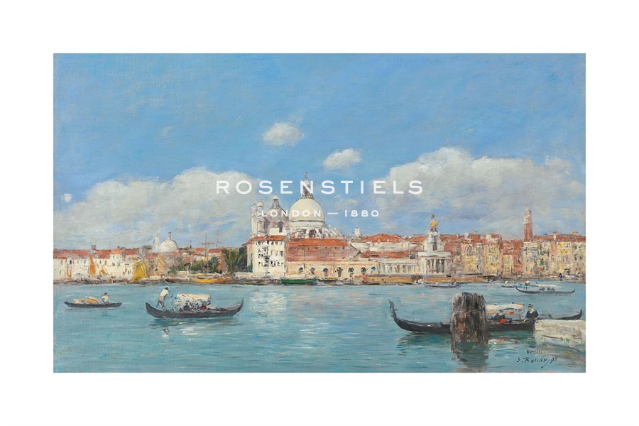 Eugene Boudin Hand Numbered Limited Edition Print on Paper :"Venise, la Salute, la Douane et le Debut du Grand Canal"