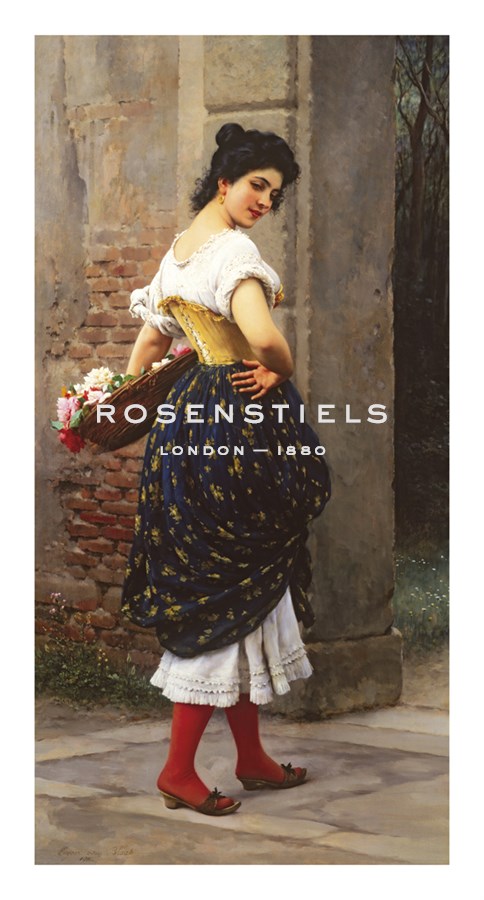 Eugene de Blaas Hand Numbered Limited Edition Print on Paper :"Sweetest Rose"