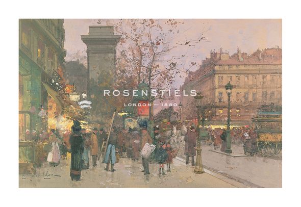 Eugene Galien Laloue Hand Numbered Limited Edition Print on Paper :"Porte Saint-Denis"