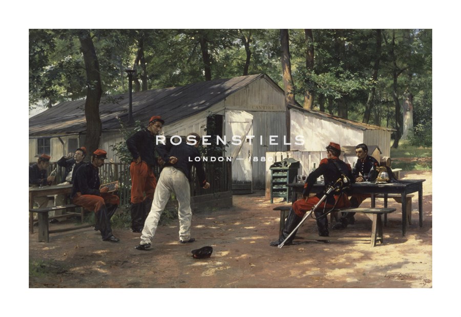Eugene Giradet Hand Numbered Limited Edition Print on Paper :"Soldiers of the Sixth Regiment at Rest"